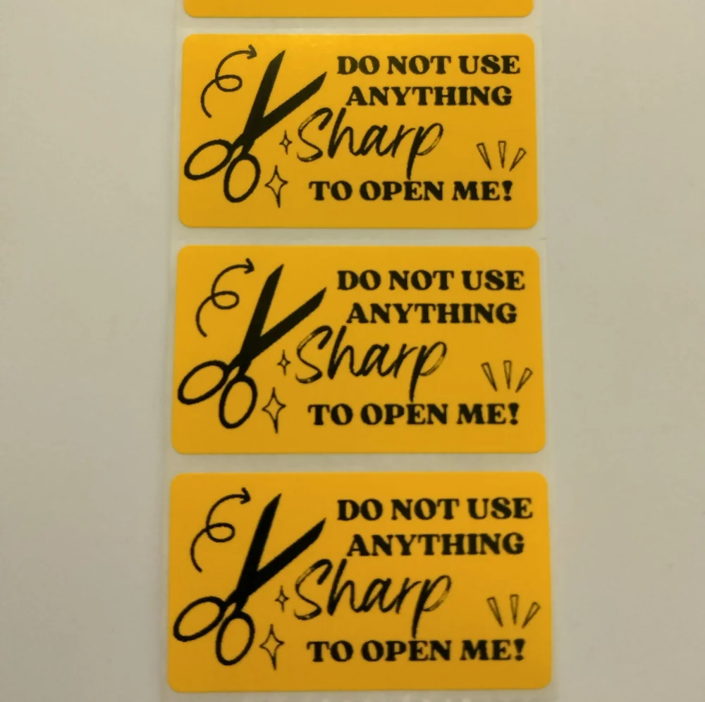 💙100 Caution- Shipping Labels Thermal Packaging Stickers 2.25